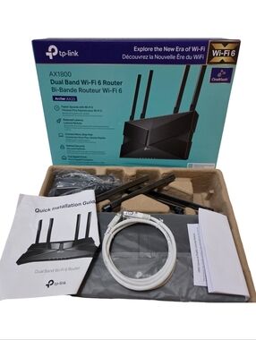 NIB TP-Link AX1800 Wi-Fi 6 Dual Band Gigabit Router Archer AX21/AX23 or Deco X20
